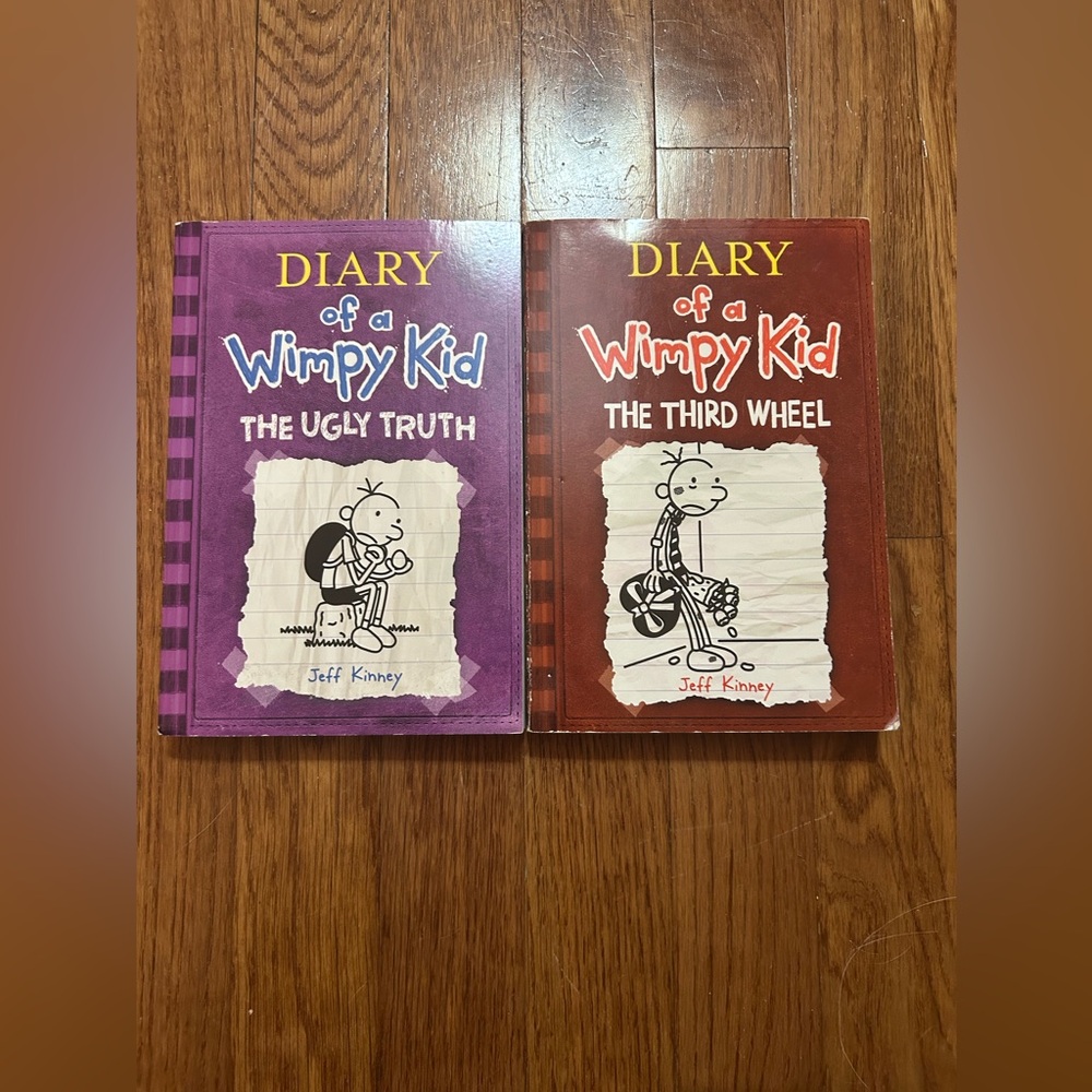 Lot: Diary of a Wimpy Kid Books: The Ugly Truth and Third Wheel by Jeff Kinney